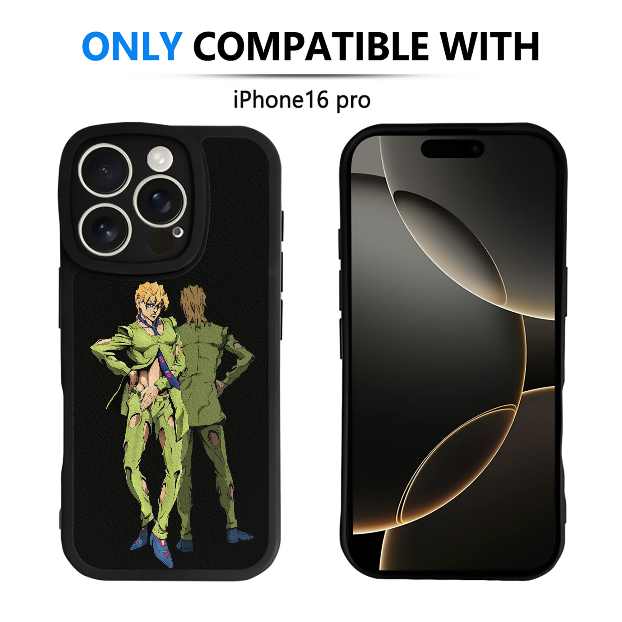 （画像用） ジョジョの奇妙な冒険 パンナコッタ?フー JoJo's Bizarre Adventure Pannacotta Fugo 【iPhone 16シリーズ対応】シリコンスマホケース（レザー調） 材質：シリコン